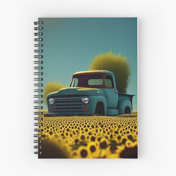 Artikelvorschau, Alter Pick-up-Truck im Sonnenblumenfeld entworfen und verkauft von KishShop.