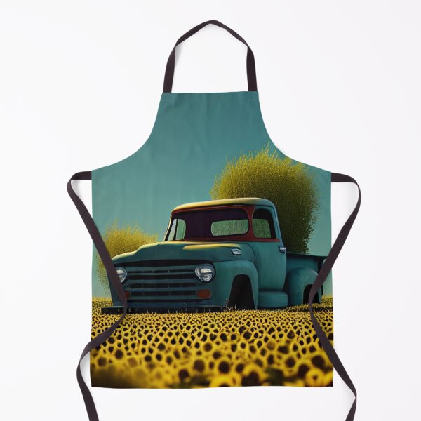 Item preview, Old Pick Up Truck in Sunflower Field designed and sold by KishShop.