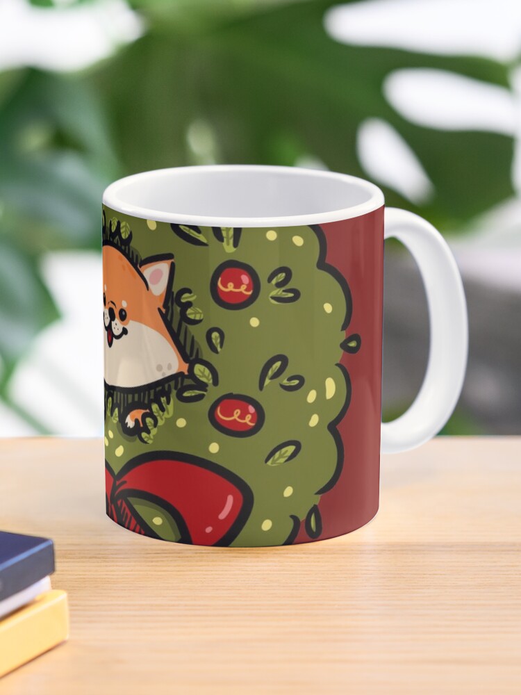 Christmas Bush Shiba Inu Mug