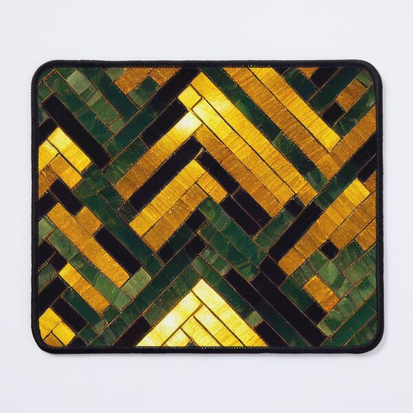 Item preview, Gold and Jade Mosaic Inlay - Seamless Pattern Design designed and sold by JediNeil.