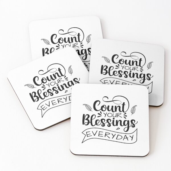 Item preview, Count your Blessing everyday handwritten motivational lettering quote designed and sold by GraphicDream.