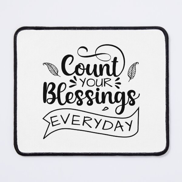 Item preview, Count your Blessing everyday handwritten motivational lettering quote designed and sold by GraphicDream.
