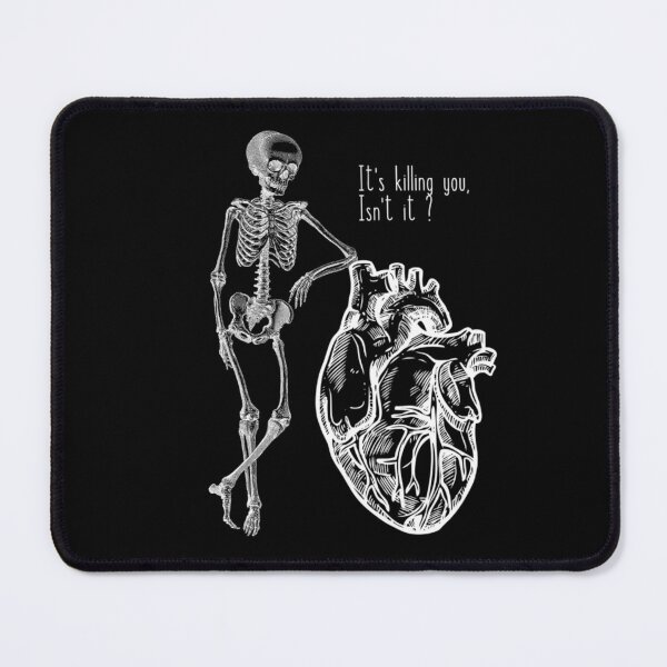 Item preview, It's killing you isn't it ? ( skeleton leaning on a heart vintage ) designed and sold by Kplais.