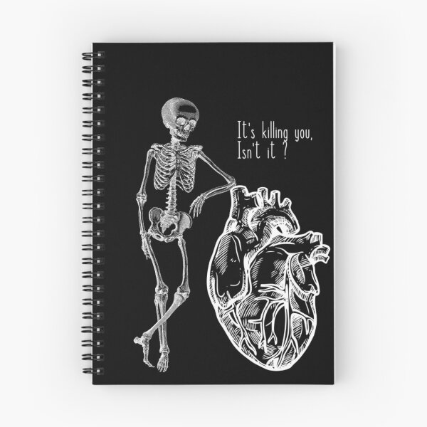 Item preview, It's killing you isn't it ? ( skeleton leaning on a heart vintage ) designed and sold by Kplais.