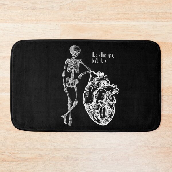 Item preview, It's killing you isn't it ? ( skeleton leaning on a heart vintage ) designed and sold by Kplais.