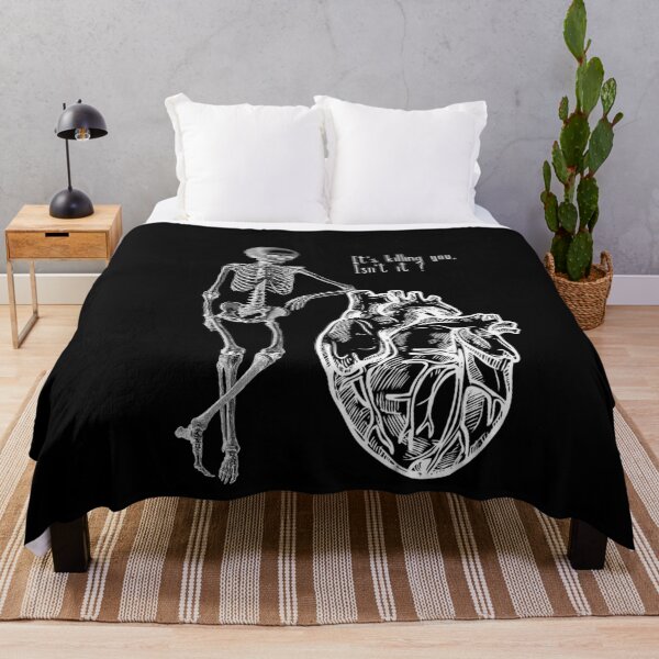 Item preview, It's killing you isn't it ? ( skeleton leaning on a heart vintage ) designed and sold by Kplais.