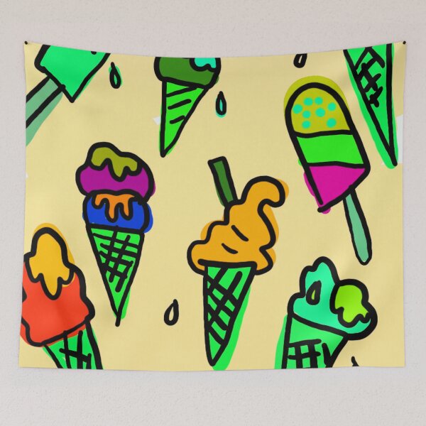 Item preview, Sketched Ice Cream Pattern designed and sold by TotallyRetroArt.
