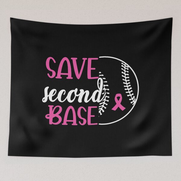 Item preview, Save Second 2nd Base Baseball Breast Cancer Awareness designed and sold by palestep-father.