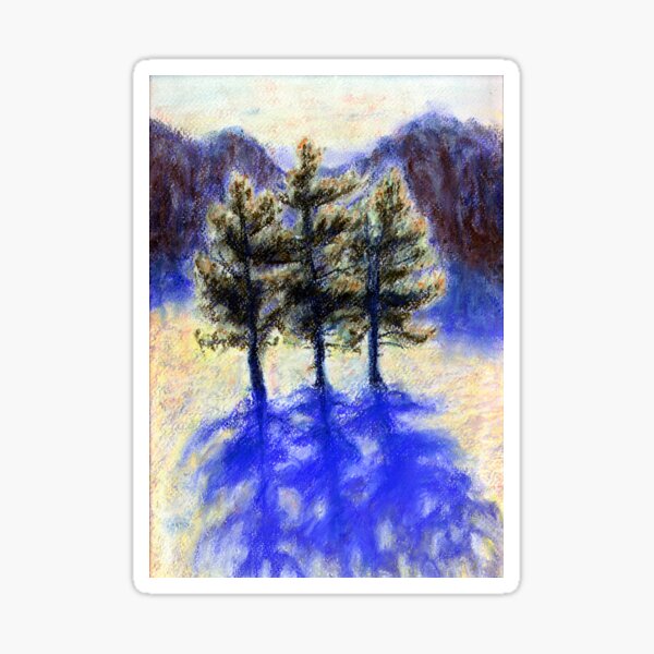 Three Pines. Snow in Virginia Sticker