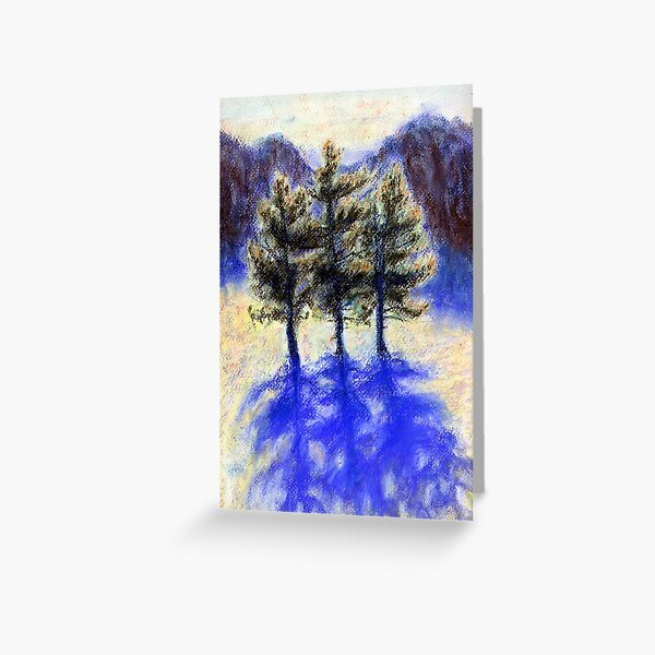 Three Pines. Snow in Virginia Greeting Card
