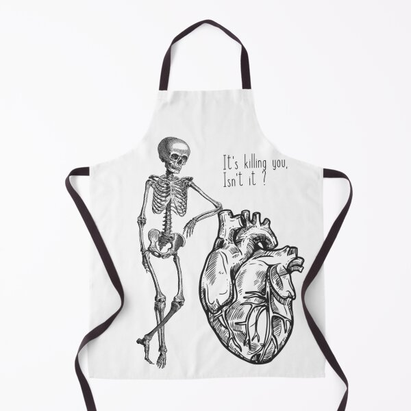 Item preview, Copy of It's killing you isn't it ? ( skeleton leaning on a heart vintage ) designed and sold by Kplais.