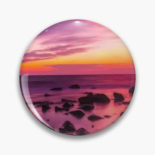 Item preview, Magical pink, purple multicoloured sunset on the beach view  designed and sold by Durgaa D.