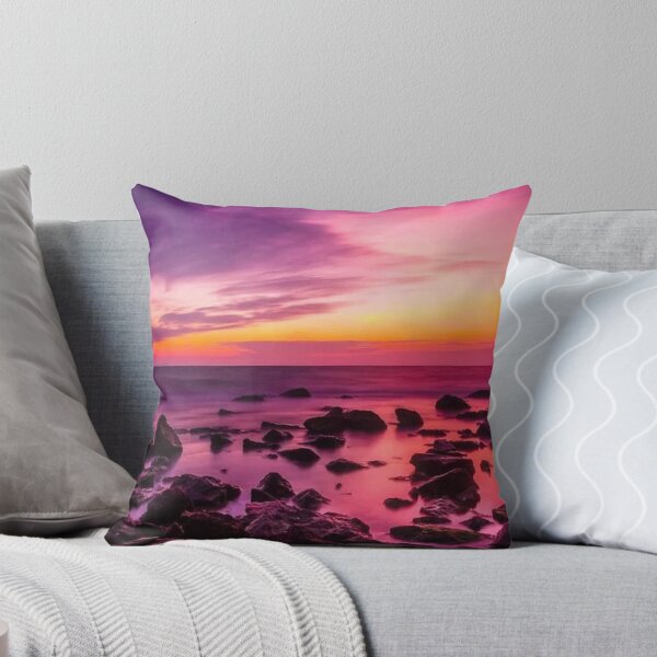 Item preview, Magical pink, purple multicoloured sunset on the beach view  designed and sold by Durgaa D.