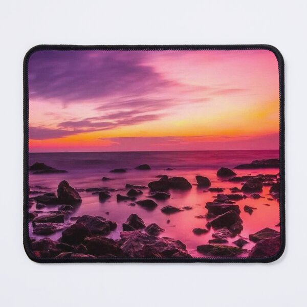 Item preview, Magical pink, purple multicoloured sunset on the beach view designed and sold by Durgaa D.