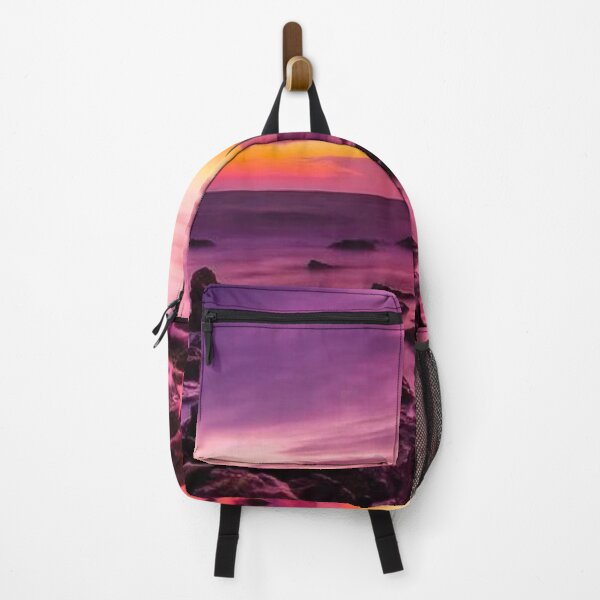 Item preview, Magical pink, purple multicoloured sunset on the beach view  designed and sold by Durgaa D.