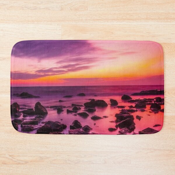 Item preview, Magical pink, purple multicoloured sunset on the beach view  designed and sold by Durgaa D.