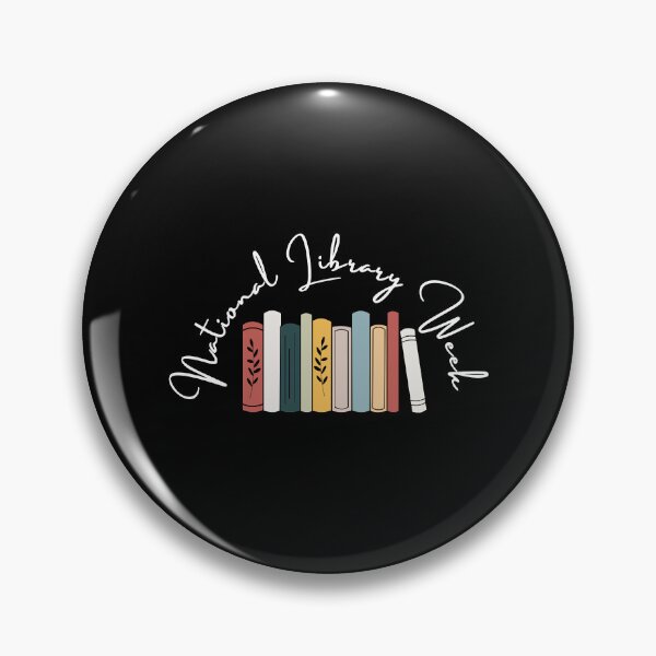 Item preview, happy national library week, cute , black and white illustration. designed and sold by ArtPosterAr.