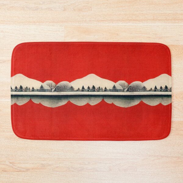 Item preview, Red sky and Snow Japanese Chiyogami Pattern designed and sold by kansaikate.