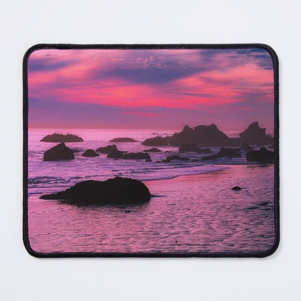 Item preview, Magical pink, purple multicoloured sunset on the beach view  designed and sold by Durgaa D.
