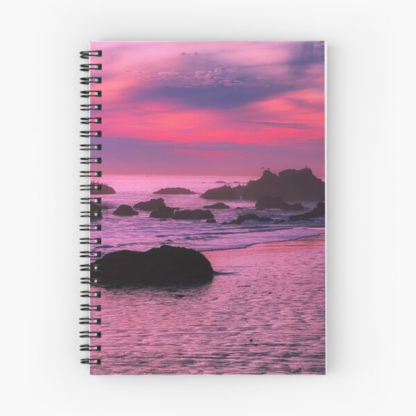 Item preview, Magical pink, purple multicoloured sunset on the beach view  designed and sold by Durgaa D.