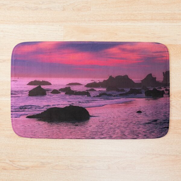 Item preview, Magical pink, purple multicoloured sunset on the beach view  designed and sold by Durgaa D.