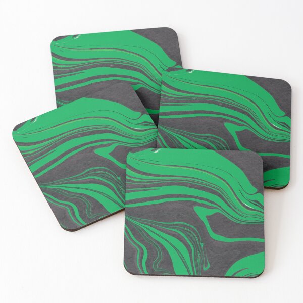 Item preview, Marble Black & Green mixed inks decor designed and sold by silvatropical.