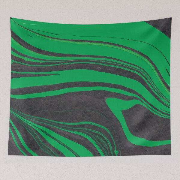Item preview, Marble Black & Green mixed inks decor designed and sold by silvatropical.
