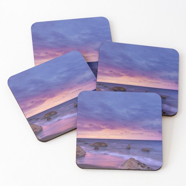 Item preview, Magical pink, purple multicoloured sunset on the beach view  designed and sold by Durgaa D.