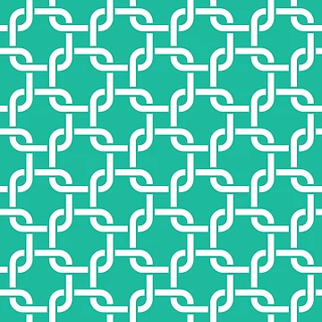 Artwork thumbnail, Turquoise Interlocking Square Pattern by patternplaten