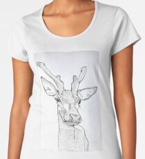 Fine Liner Deer Women's Premium T-Shirt
