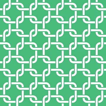 Artwork thumbnail, Emerald Interlocking Square Pattern by patternplaten
