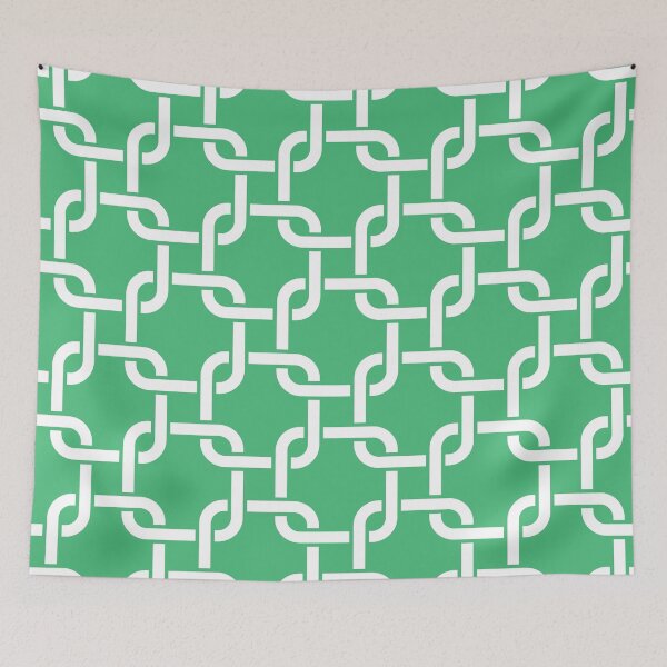 Item preview, Emerald Interlocking Square Pattern designed and sold by patternplaten.