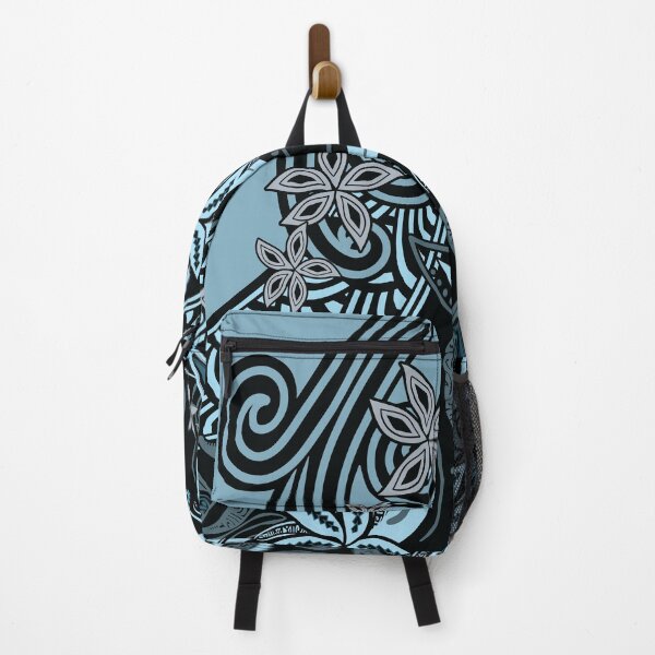 Item preview, Polynesian - Hawaiian - Samoan Blue Tribal Floral designed and sold by sunnthreads.