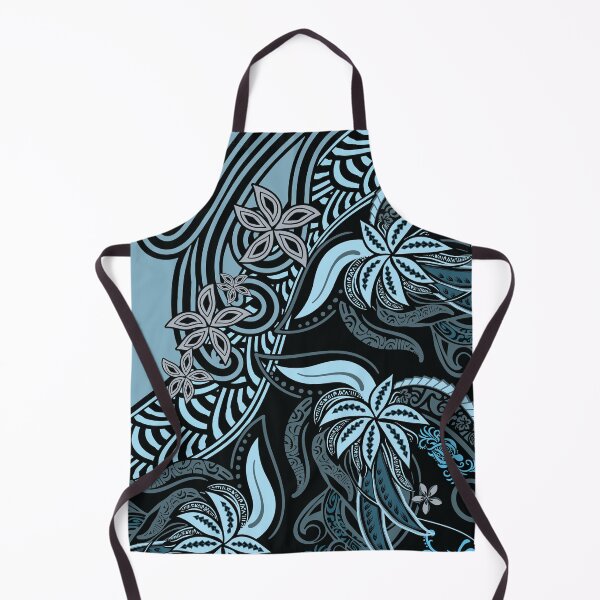 Item preview, Polynesian - Hawaiian - Samoan Blue Tribal Floral designed and sold by sunnthreads.