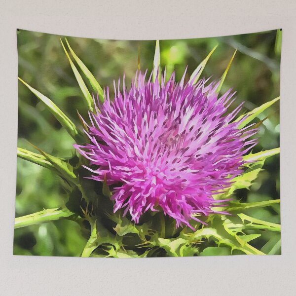 Item preview, Purple Thistle Wildflower Floral Art designed and sold by taiche.