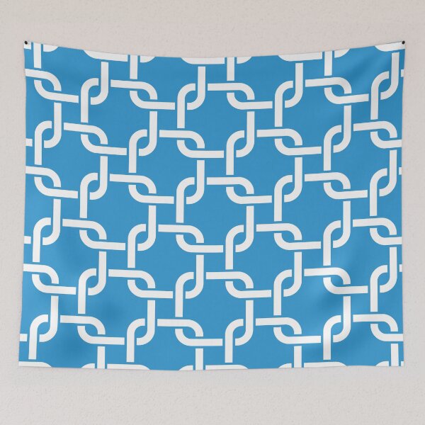 Item preview, Peter River Interlocking Square Pattern designed and sold by patternplaten.