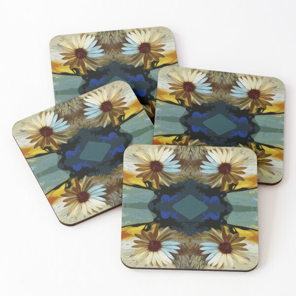 Item preview, Daisy Power Blue Brown Yellow designed and sold by SpiritGifts.