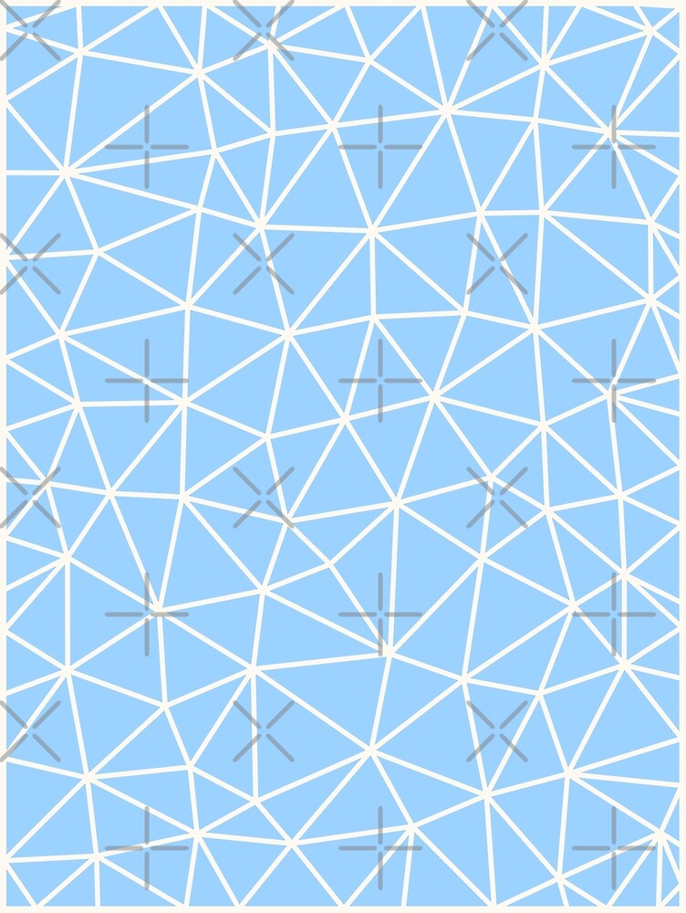 "Baby Blue Geometric Triangle Abstract Pattern Design" by patternsoup ...