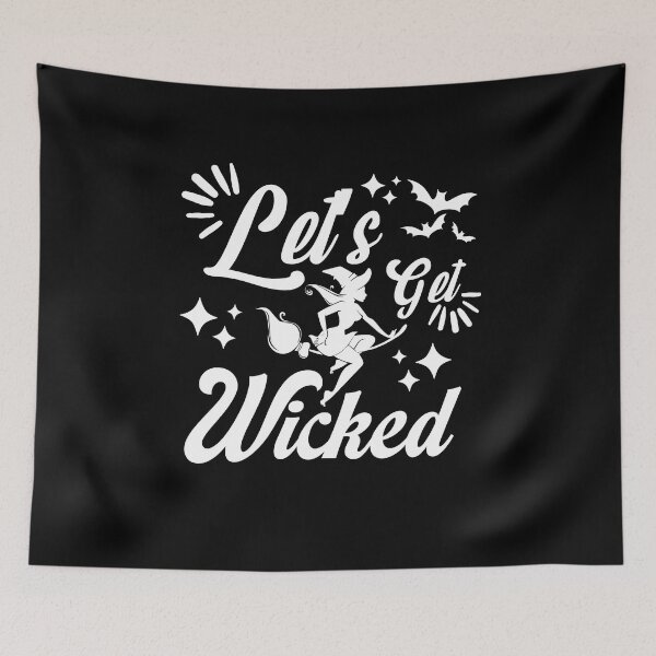 Item preview, Let’s get wicked Halloween retro vintage designed and sold by ArtfulGiftShop.