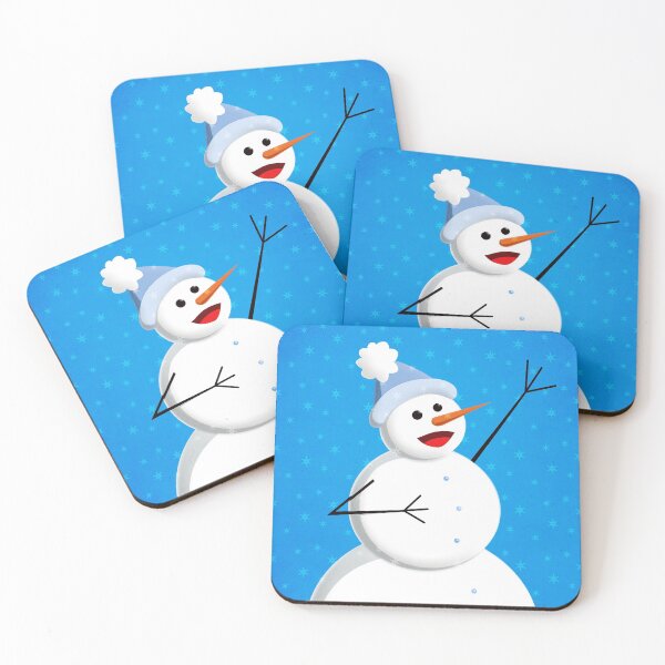Item preview, Blue Winter Happy Snowman designed and sold by Boriana Giormova.