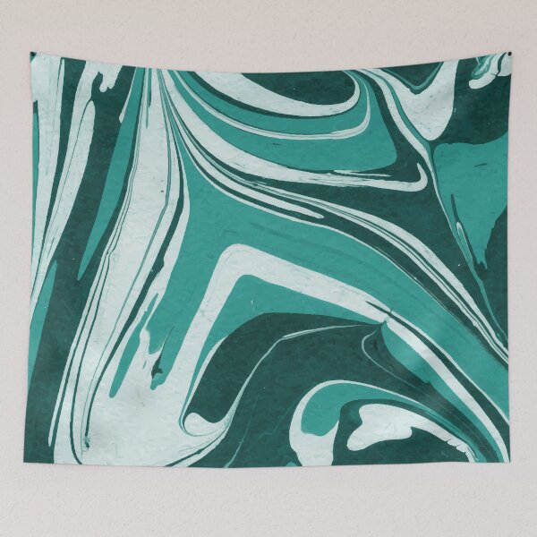 Item preview, Marble blue tones mixed inks decor designed and sold by silvatropical.
