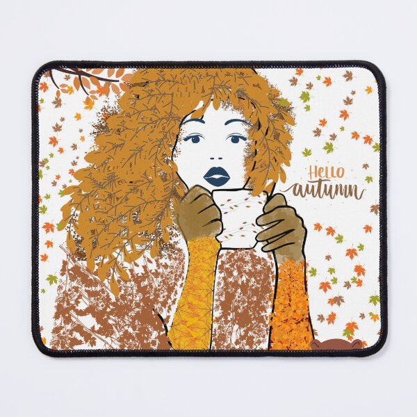Item preview, Copy of girl drinking coffee in autumn designed and sold by mirdayn.