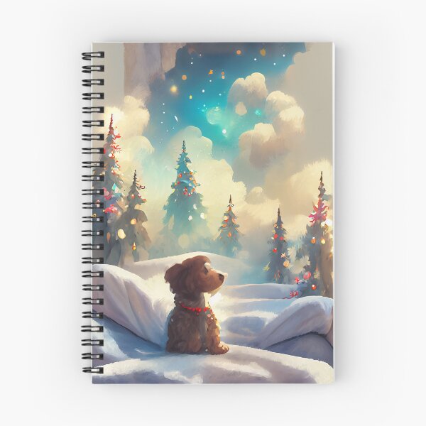 Aperçu de l'œuvre Chiot de Noël vous attend créée et vendue par KOTOdesign.