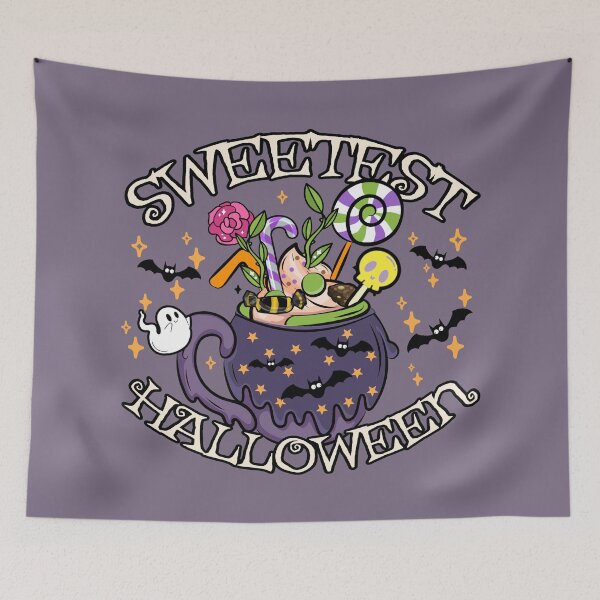 Item preview, Sweetest Halloween, Cute Halloween Design, Purple Lilac Background designed and sold by TrulyEpoque.