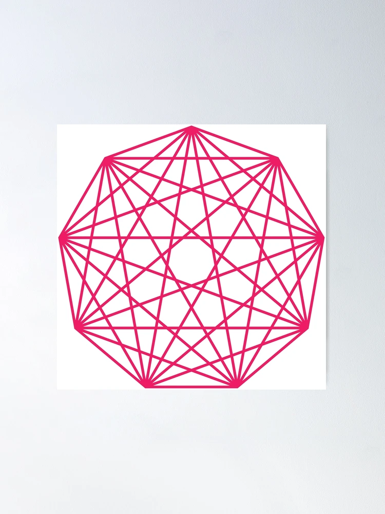 Hot Pink Nonagon