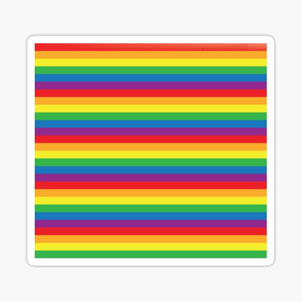 Gay Pride Rainbow Stripe Gay Pride Flag Sticker For Sale By Showyourpride Redbubble 0274