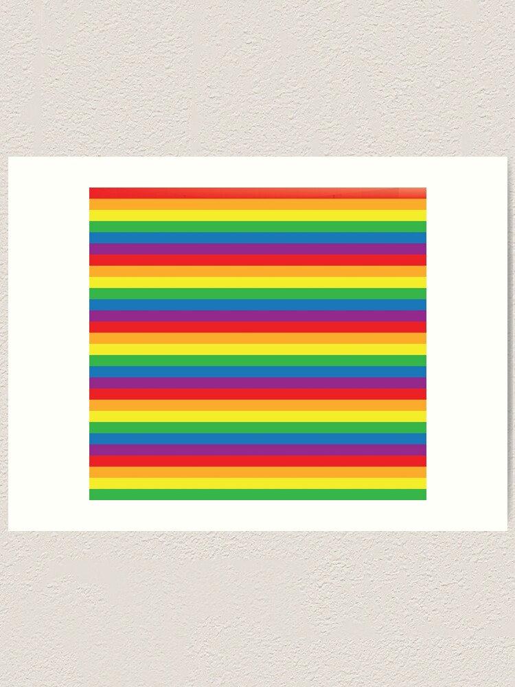 Gay Pride Rainbow Stripe Gay Pride Flag Art Print For Sale By Showyourpride Redbubble 2439