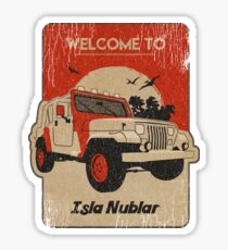 4x4 on Isla Nublar Square Sticker