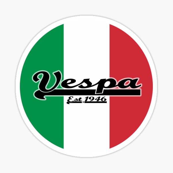 Team Vespa - Italian Flag Round Sticker
