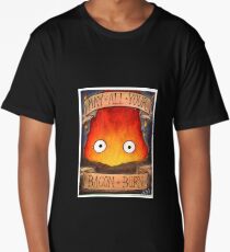 Howl's Moving Castle Illustration - CALCIFER (original) Long T-Shirt